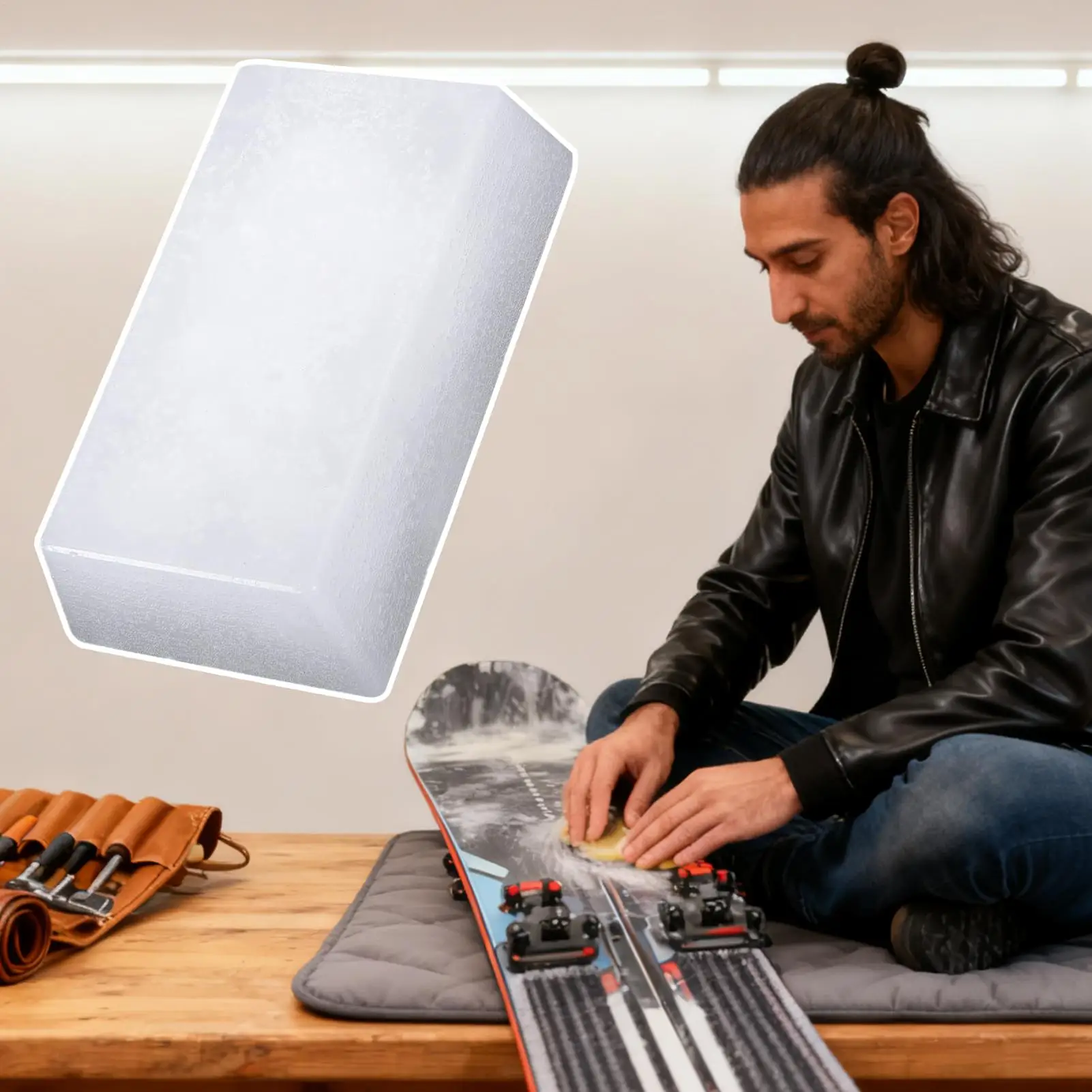 

Ski Snowboard Wax All Temperature Glide Protection Lubricant Universal Racing Training Equipment for Men Women Athletes