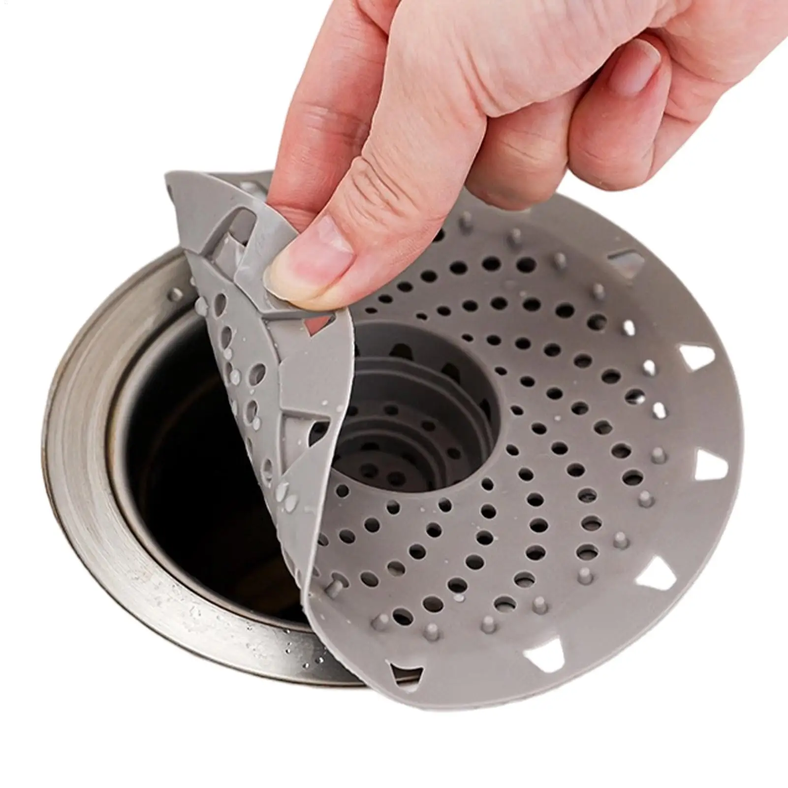 1 Stück Badezimmer-Haarfänger, Abflussstopper, Duschbodenabdeckung, Filter, Geruchsstopper, Verstopfungsschutz, Küchenspülen-Abflussstopfen, Abfluss-Sieb – Detail 4
