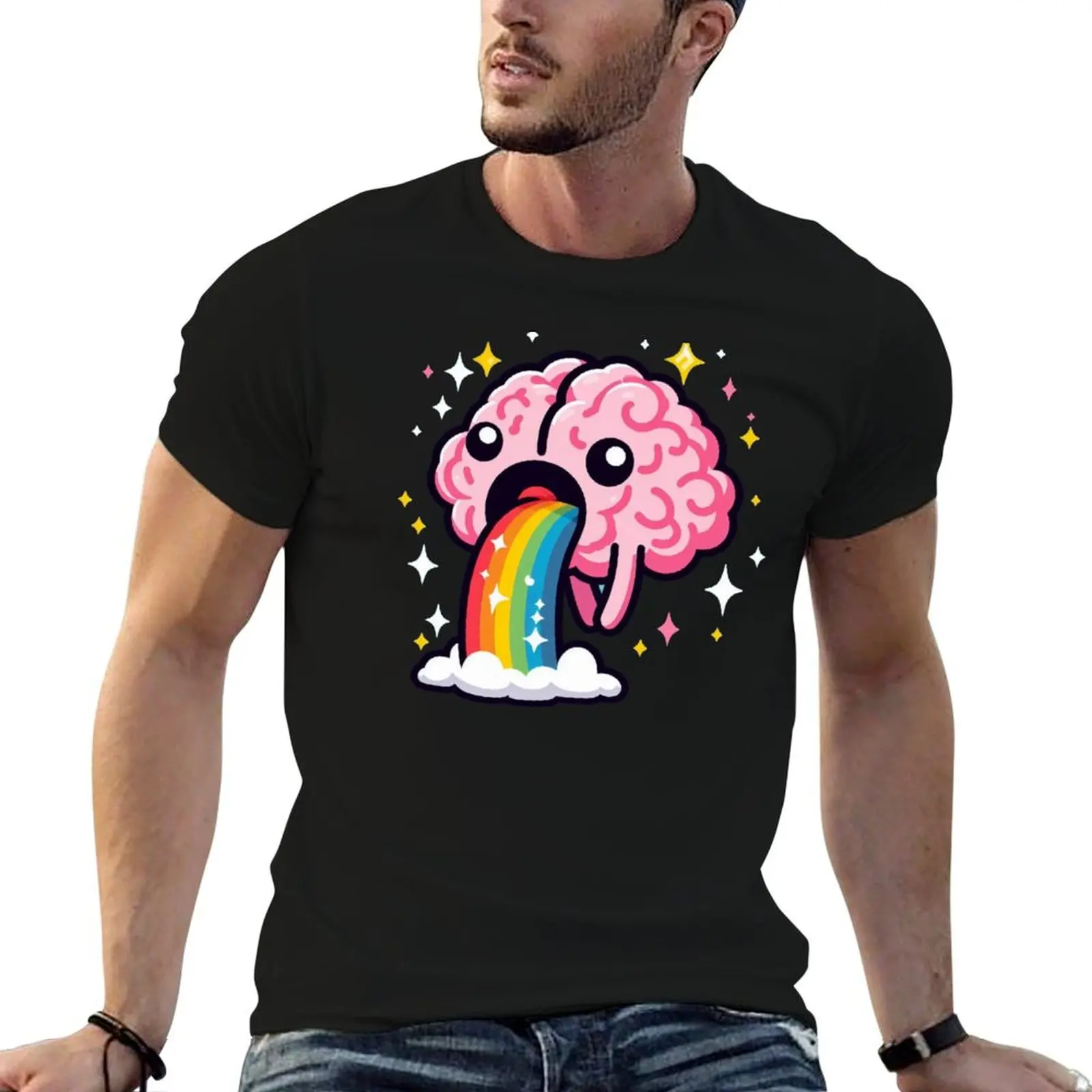 Neurosparkly - No text T-Shirt Blouse graphics mens cotton t shirts