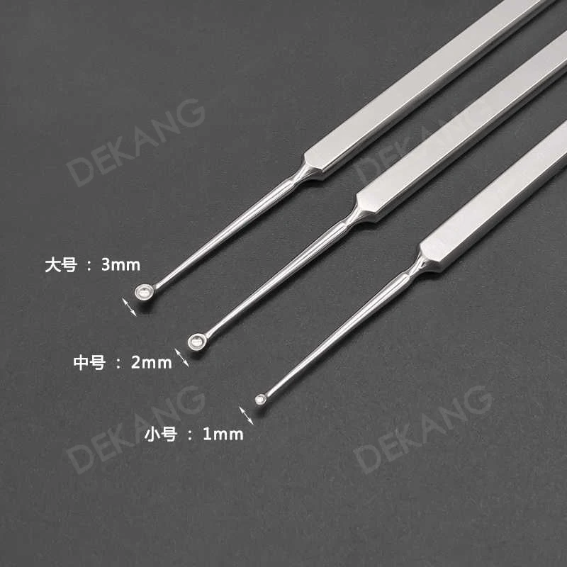 เครื่องขูดหูดแบบนุ่มที่มองเห็นได้, เครื่องขูดต่อม Meibomian สแตนเลส, เครื่องขูดหูดผิวหนัง