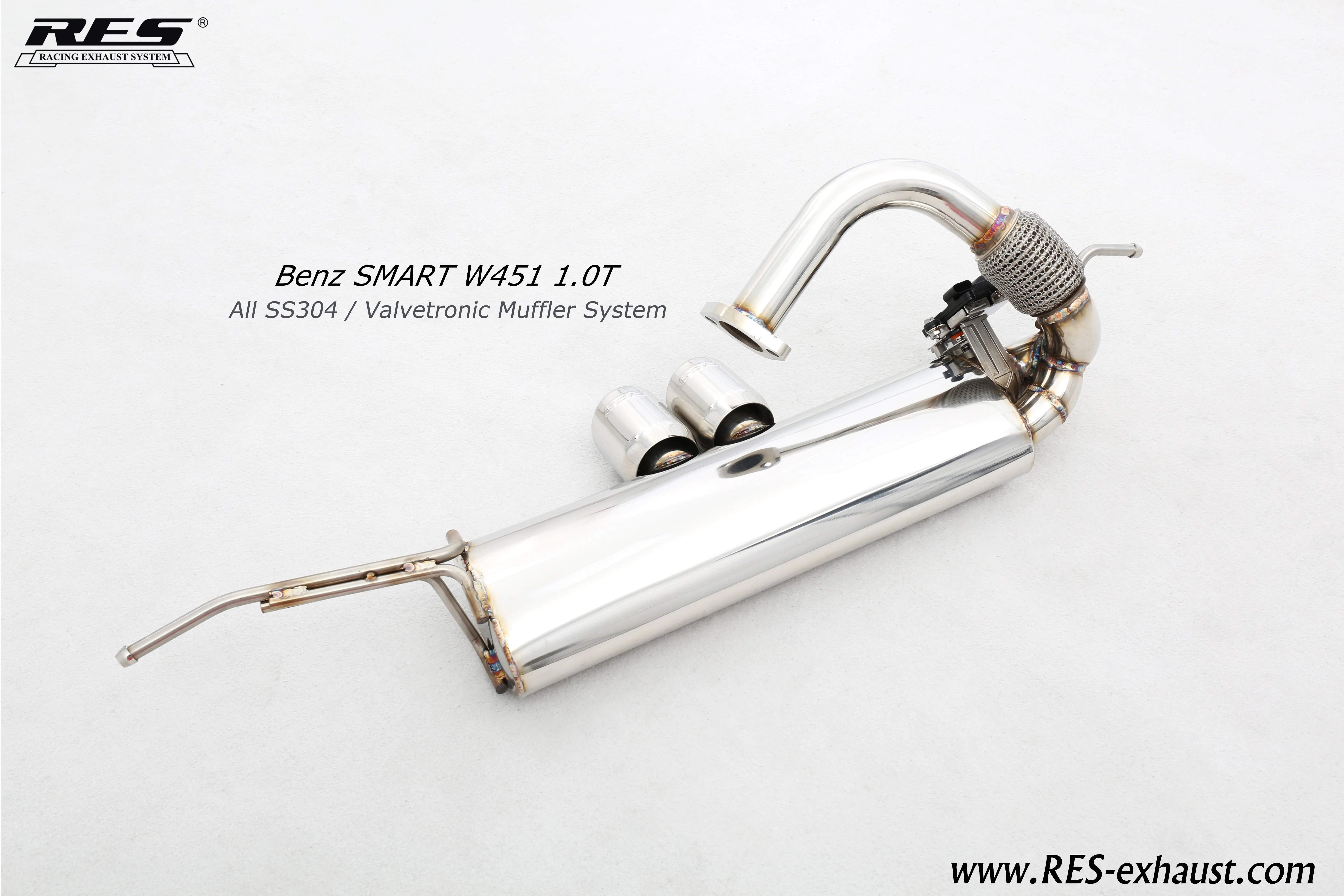 For Smart 451 1.0T Titanium / Stainless Steel Valvetronic Catback Exhaust System