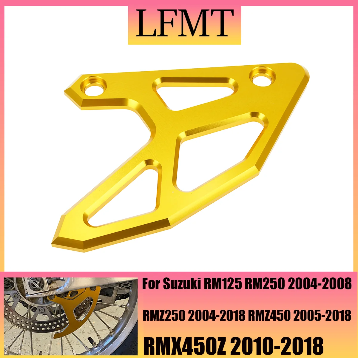 Motorcycle CNC Rear Brake Disc Guard Protector Cover For Suzuki 125 250 Z250 Z450 RMX 450Z RM125 RM250 RMZ250 RMZ450 RMX450Z RM