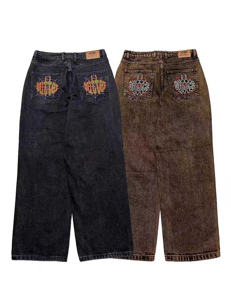 

2024SS Australian Skateboard Street Dance Heavyweight American Retro Street Hiphop Skateboard Embroidery Jeans Men's Loose St...