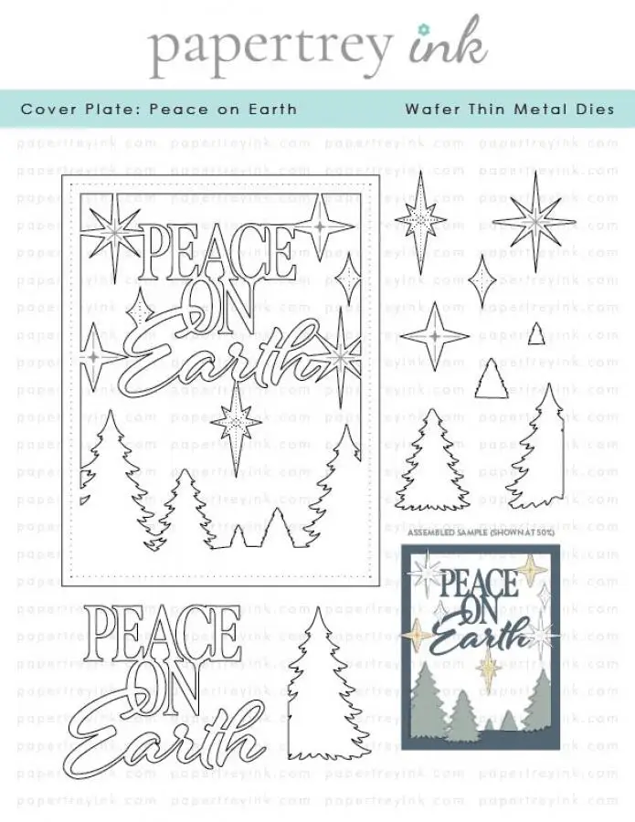 

Peace on Earth Metal Cutting Dies for DIY Making Card Scrapbook Embossed Paper Album Craft Supplies Template Decoration 2025 New