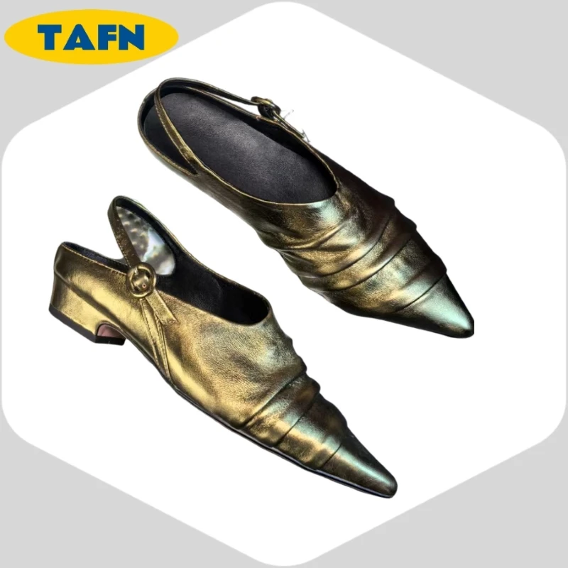 

25 New Trendy Advanced Texture Cowhide Exquisite and Comfortable Niche Beautiful and Easy to Wear Women's Pumps AD1606