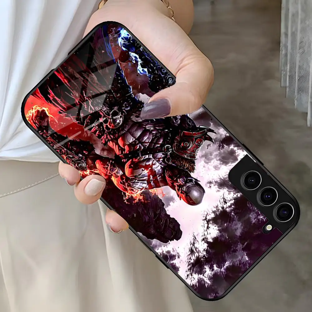 G-God Of War Game Phone Case For Samsung S25 Plus S20 S20 Plus S22 Ultra S23 FE S21 Plus S21 Ultra Glass Cover