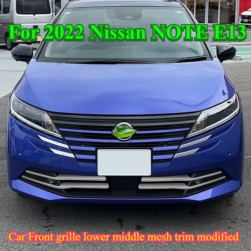 For 2022 Nissan NOTE E13 Car Front grille lower middle mesh trim modified ABS Plastic exterior decoration accessories