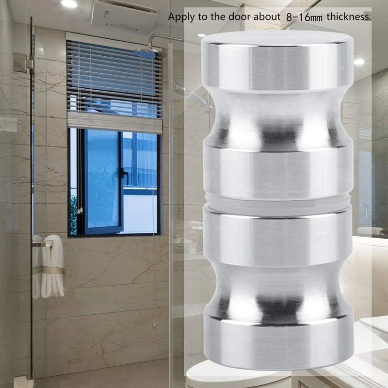 Manopola per porta in vetro per doccia a doppia faccia maniglia per porta in acciaio inossidabile 304 per accessori Hardware per mobili