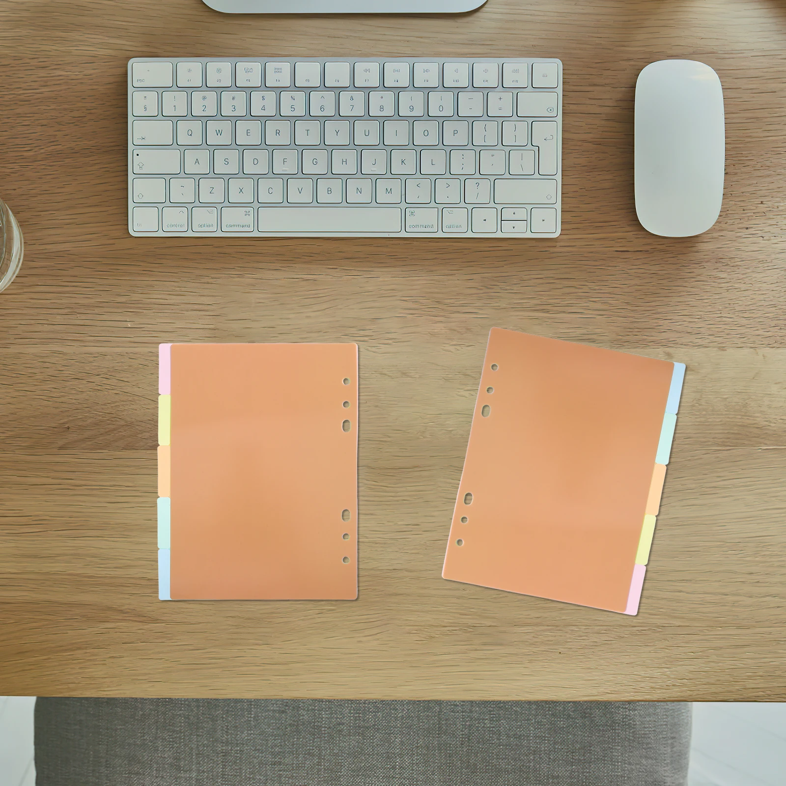 

2 pcs A5 Color Classification Plastic Dividers Index Page Tabs Notebook File Reinforced Holes Divider Sheets For 6-Ring Binders