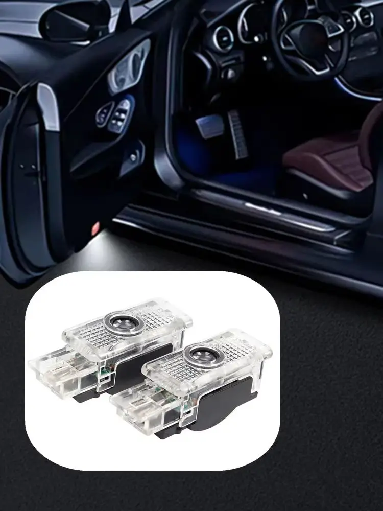 2X Für Mercedes Benz W203 C-Klasse 2001 - 2007 R171 R199 W209 W240 LED Autotür Willkommens-Projektor Geister-Schatten-Warnleuchte