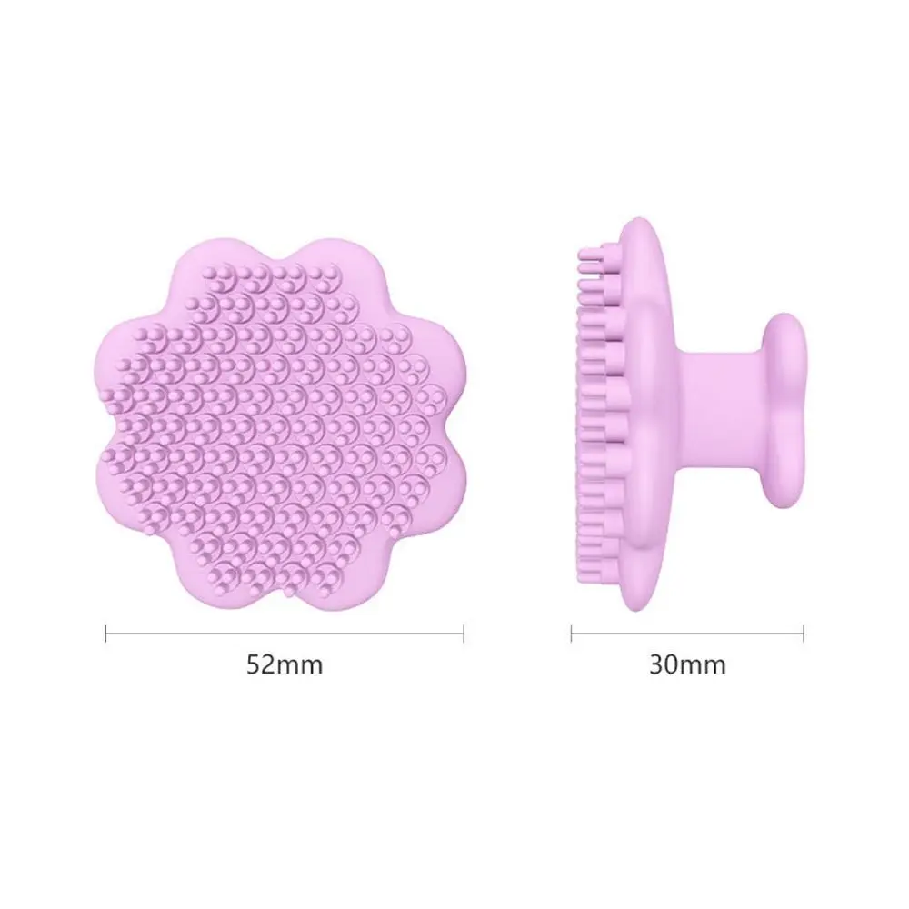 Manual Facial Cleansing Brush Exfoliating Handheld Silicone Massage Brush Cute Soft Face Scrubber Makeup Removal Skin Care Tool