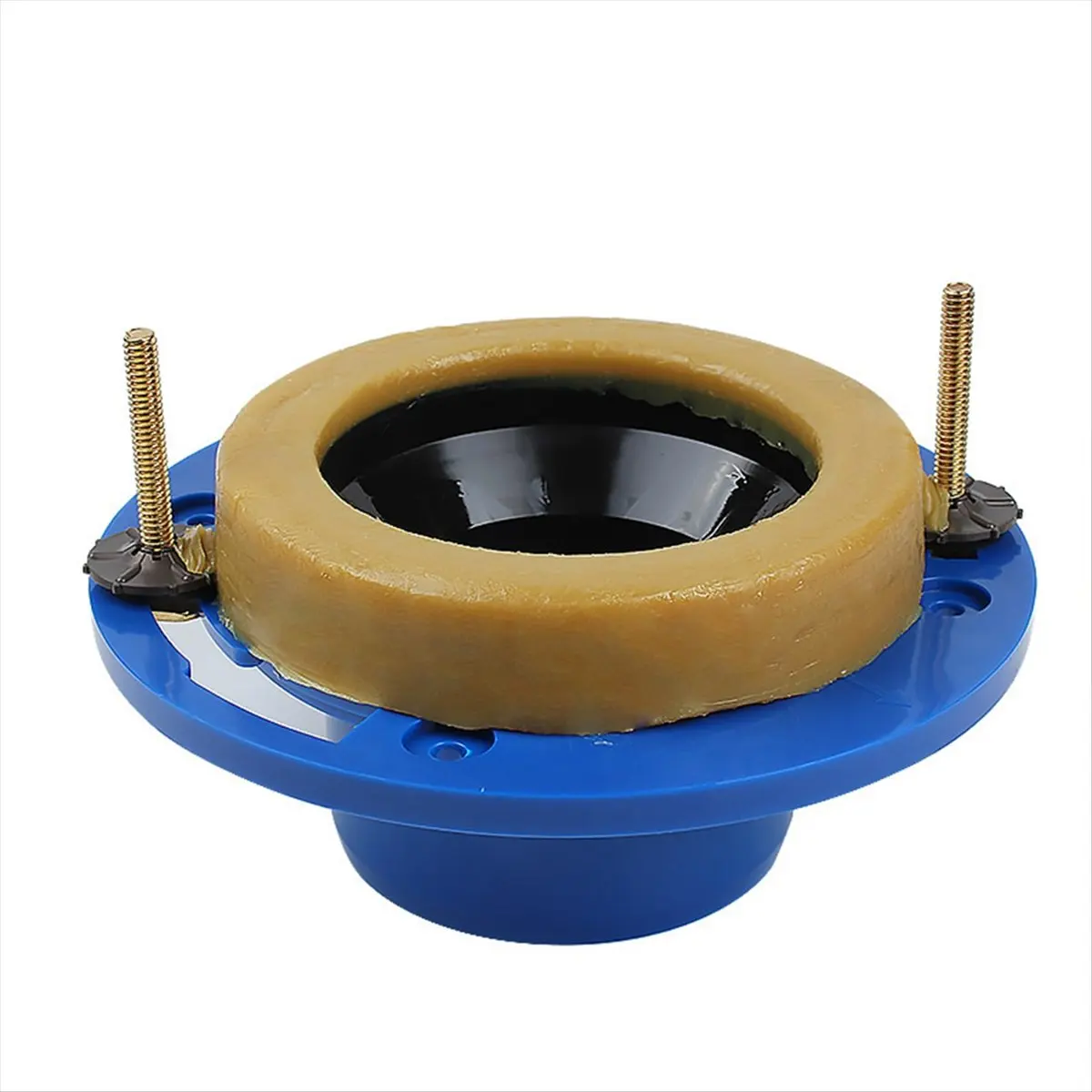 A97G Toilet Flange with Wax Ring for Toilets Replacement Kit Includes Bolts PVC Toilet Flange Repair Kit , Fit Toilet Install