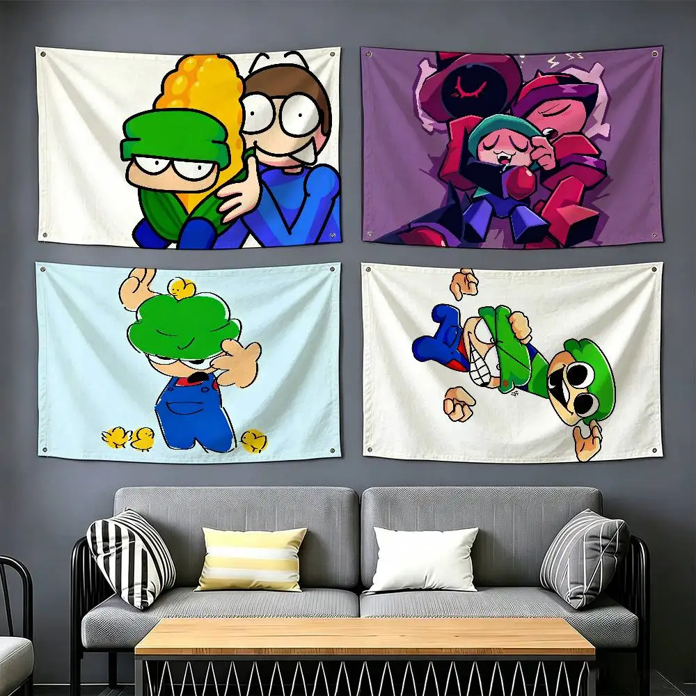 Dave Bambi Game Character   Flags Wall Hanging Tapestry Outdoor Garage Room Decorative flag Background Blanket