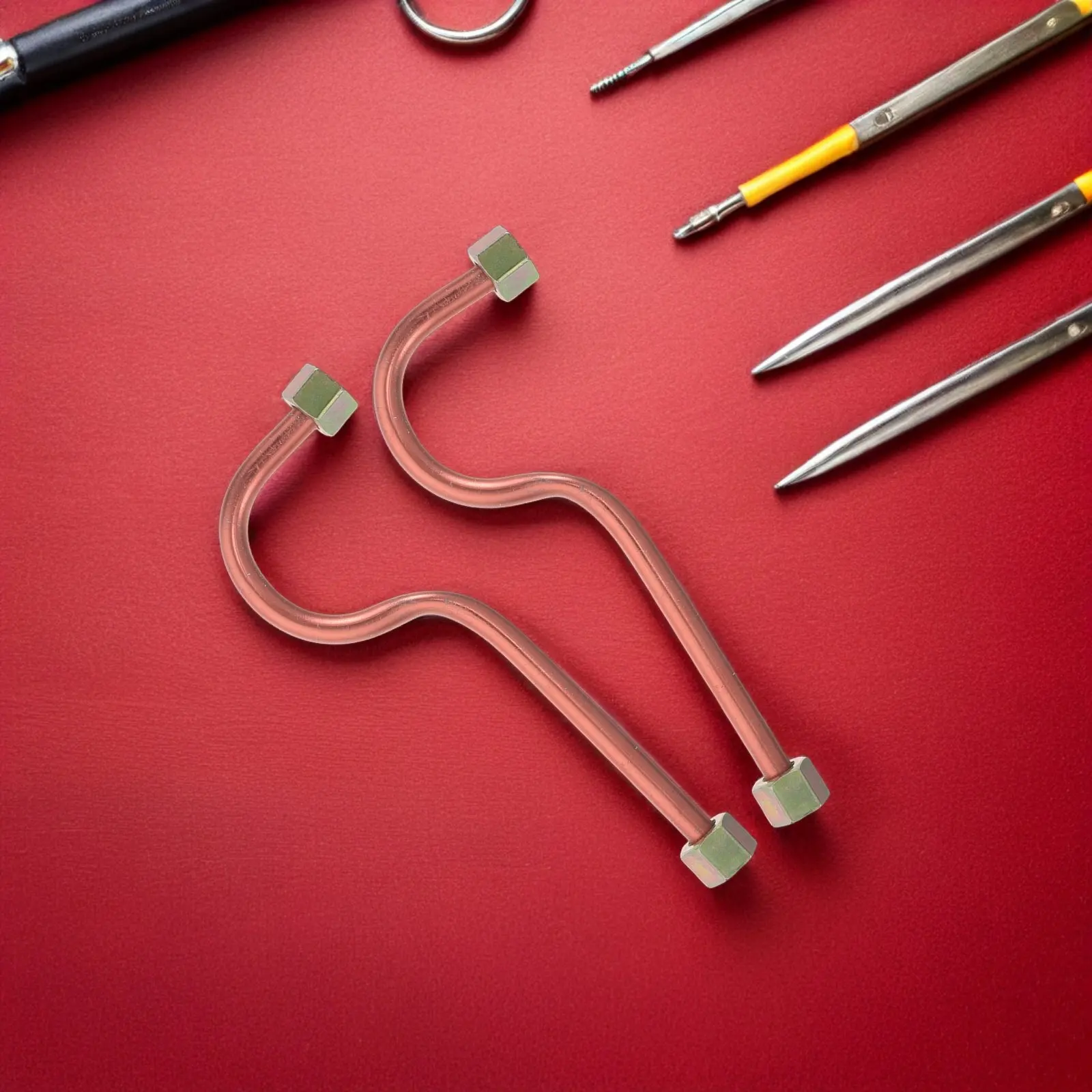 2Pcs Air Compressor Accessories Aluminum Tube Replacement Exhaust Pipe Shop Compressor Pump Discharge Hose Quick Connect