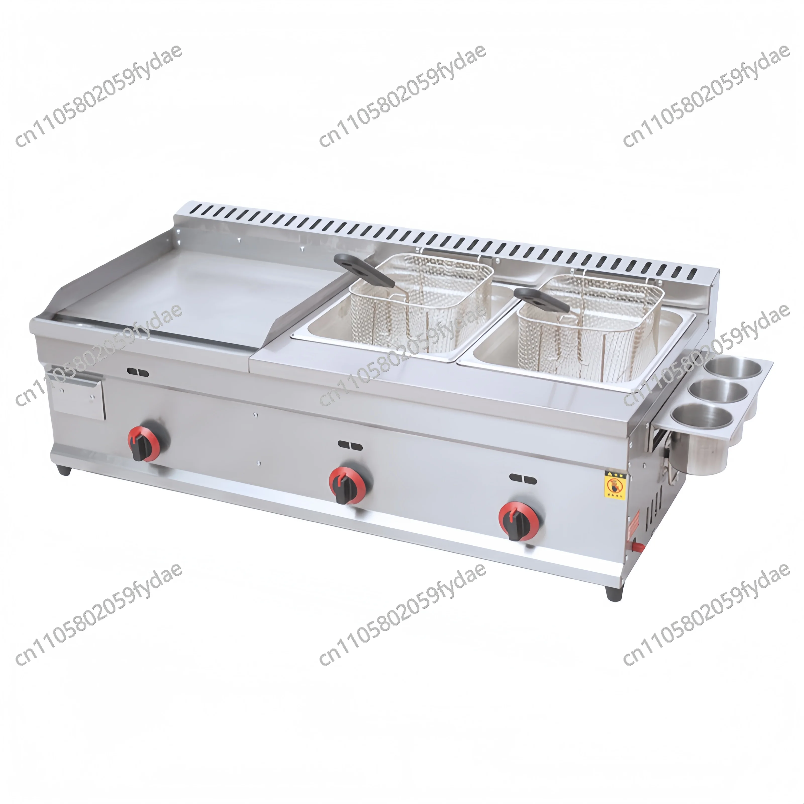 High-quality commercial flat-top gas frying pan, three-in-one frying function, factory direct sales, customizable
