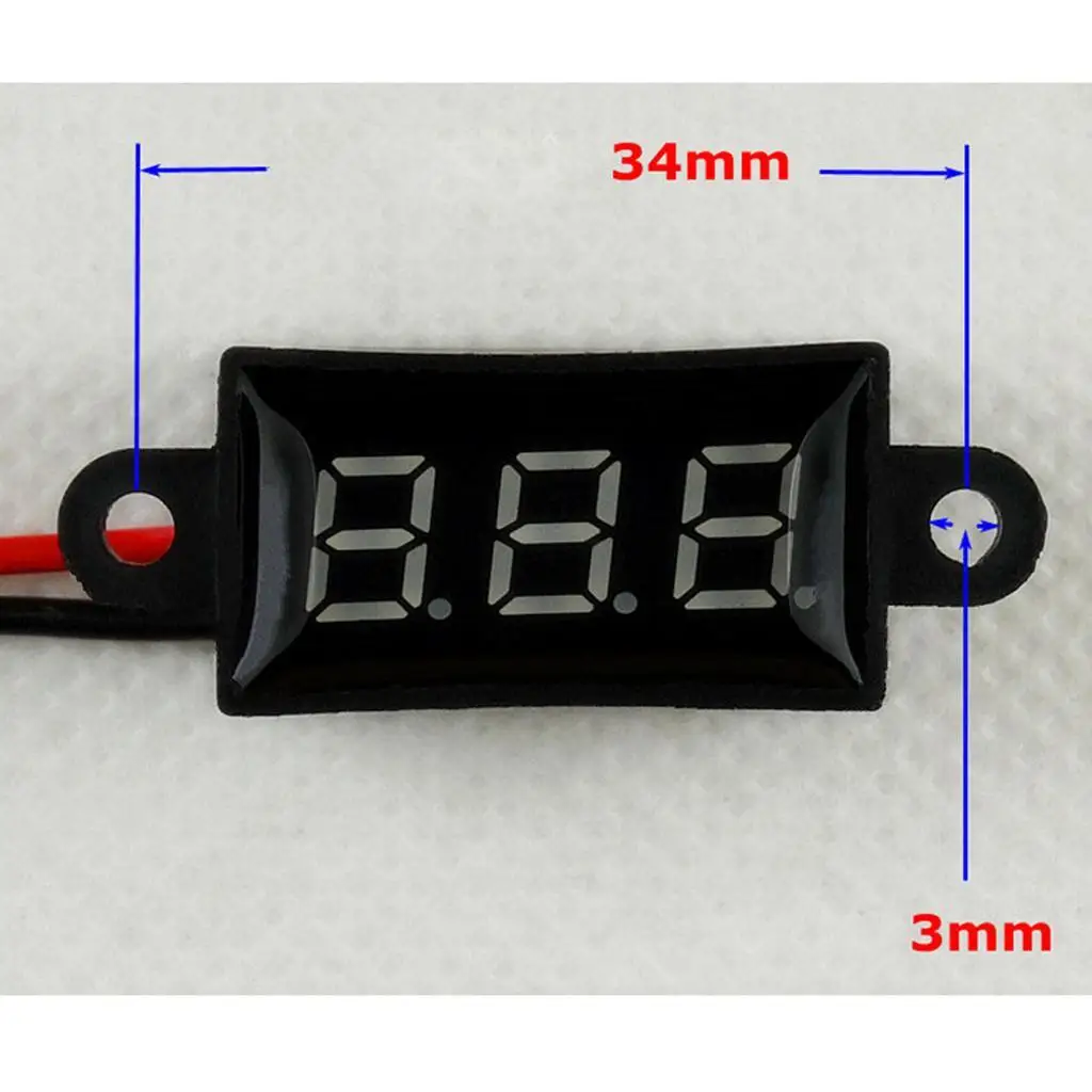 Wasserdicht 0,28" DC 3,5-30V Mini Digital LED Voltmeter Messgerät Auto Grün