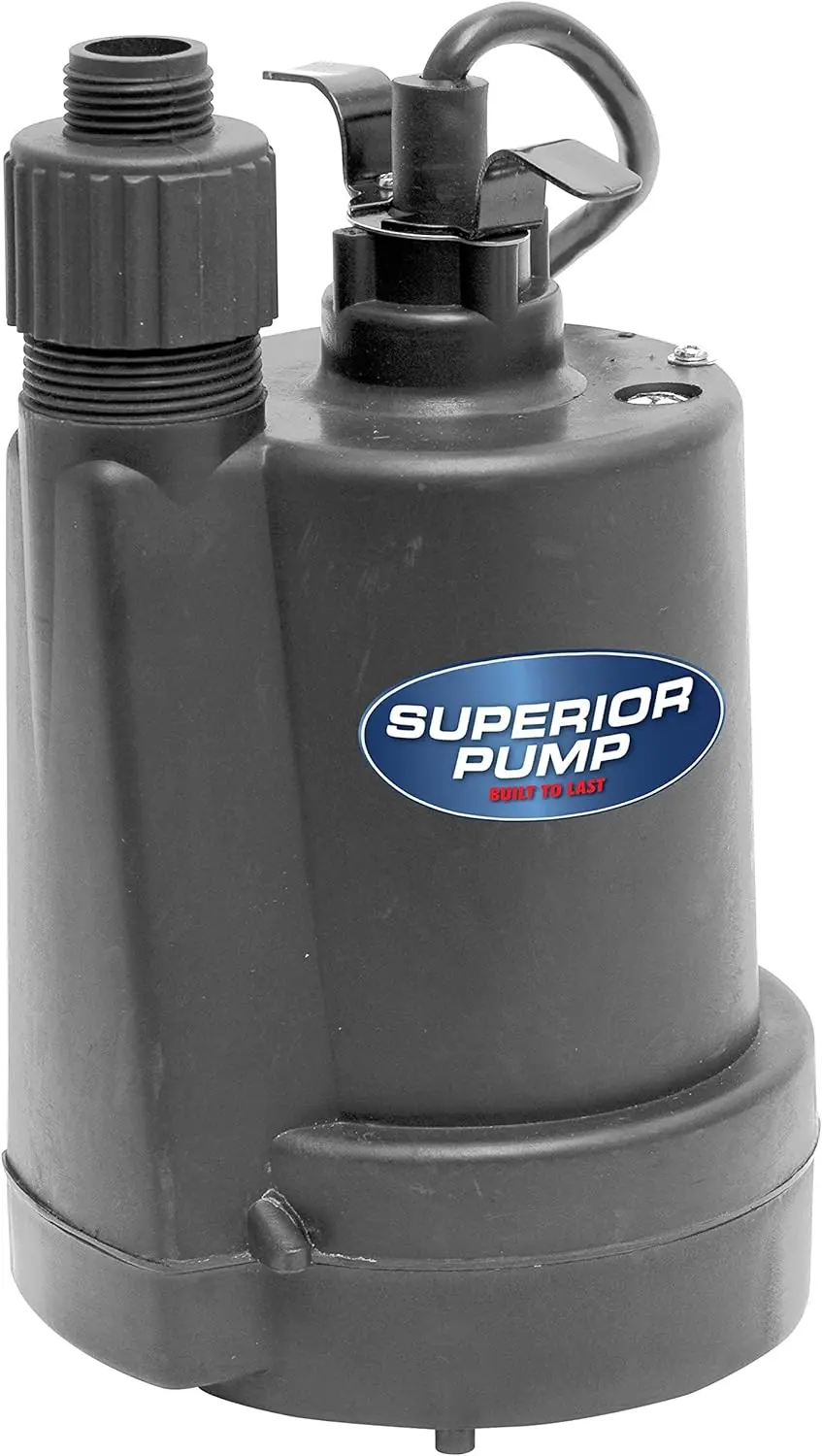 Superior Pump 91250 1800GPH Thermoplastic Submersible Utility Pump with 10-Foot Cord, 1/4 HP