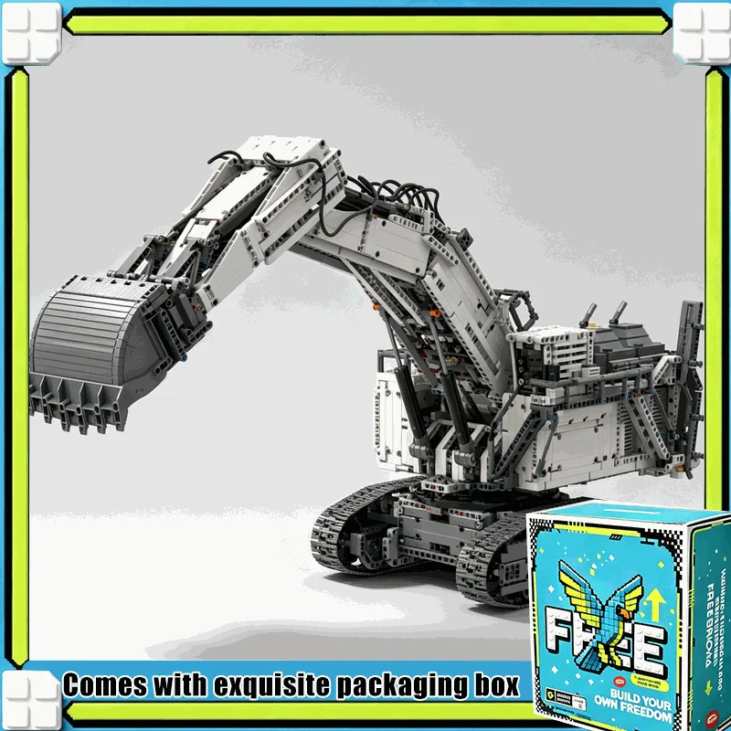4220PCS MOC RC Crawler Excavator with Backhoe Arm Model Custom Puzzle Building Blocks DIY Assembly Engineering Toy Birthday Gift