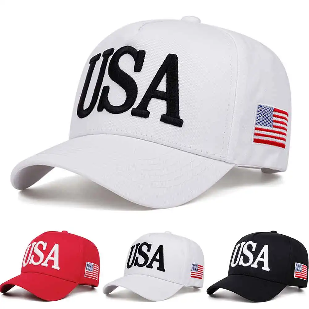 Gorras de béisbol bordadas de EE. UU., gorras de béisbol para deportes al aire libre
