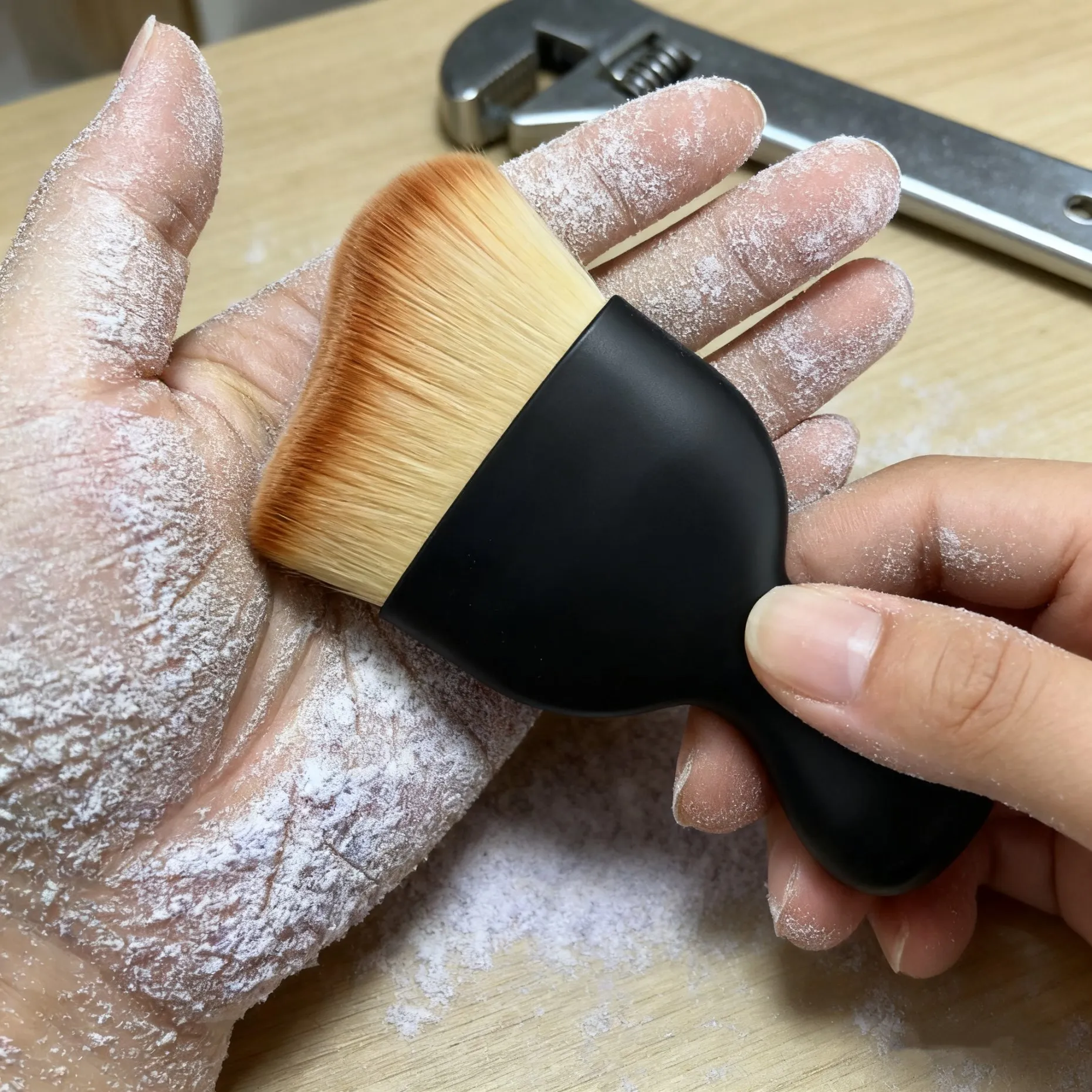 

1pc Multifunctional Nail Art Make Up Brush Nail Dust Cleaning Brush Short-Handled Super Fluffy Dust Removal Manicure Salon Tools