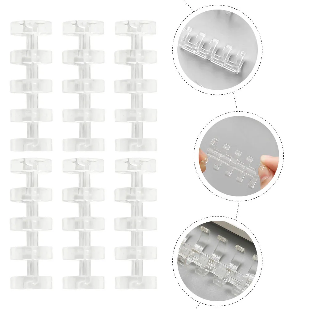 10 قطعة مجموعة حلقات الموثق بخمسة فتحات قسط فضفاض ورقة الموثق سطح أملس مجزأة ملف كليب ل مذكرة الايداع القرطاسية الإبداعية #1