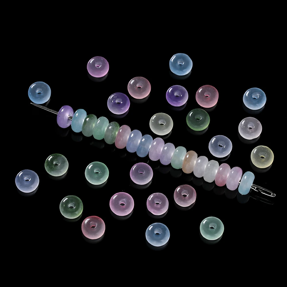 100pcs/lot 2x4mm Ice Seed Gradient Glass Beads Round Beads Colorful Uniform Rice Shape for DIY Handmade Jewelry Bracelet Making