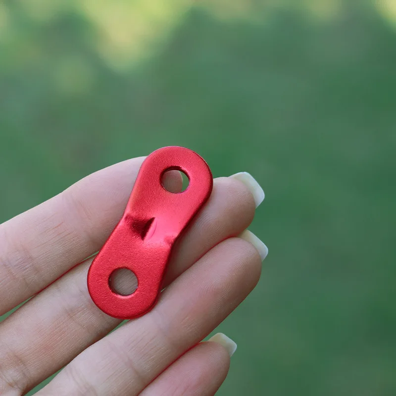 5pcs Tent Awning Rope Buckle Accessory Aluminum Alloy Double-hole Adjustable Buckle Rope Fixing Buckles