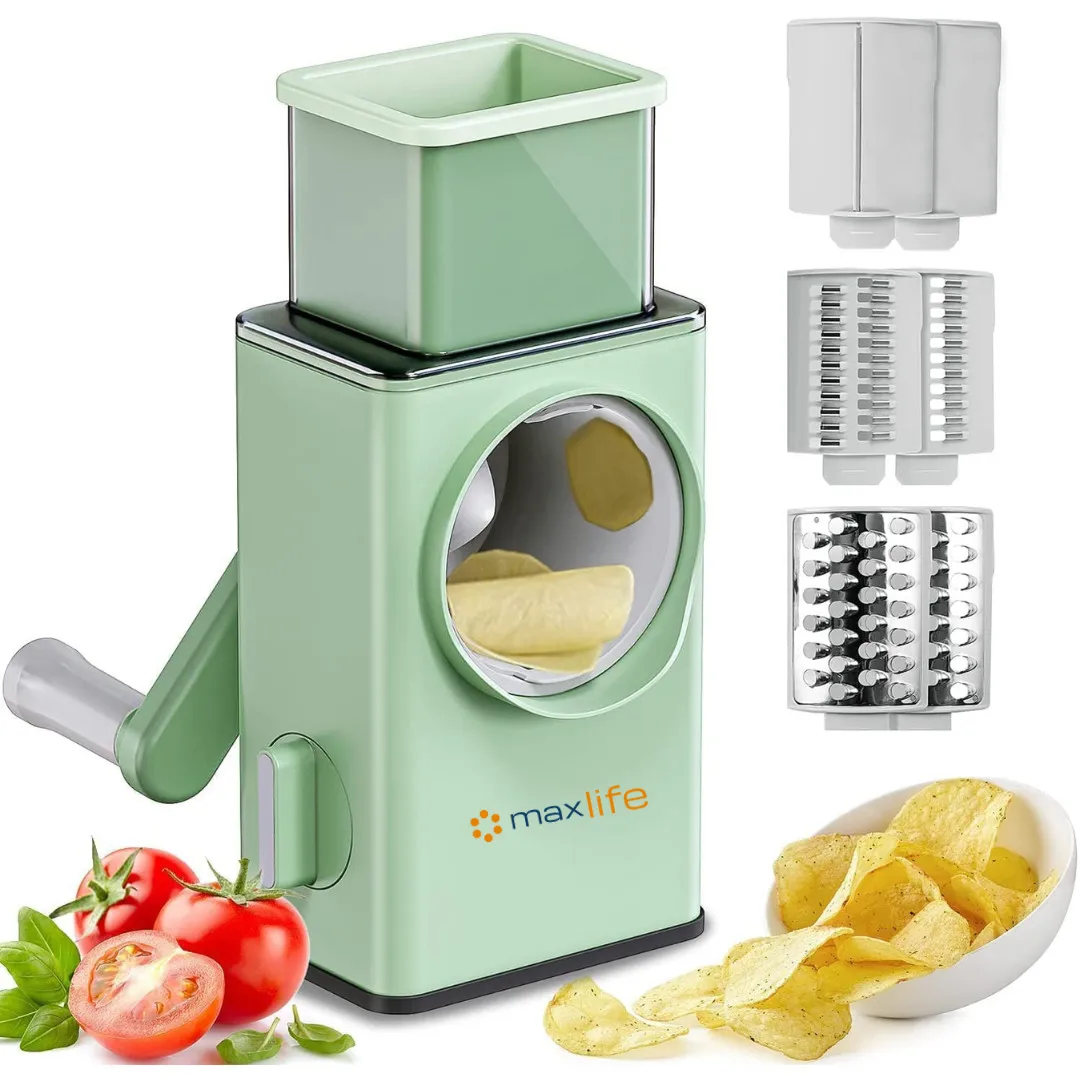 

Rotary Cheese Grater, Vegetable Slicer, Cutter for Fruit, Cookie, Oreo, Nuts