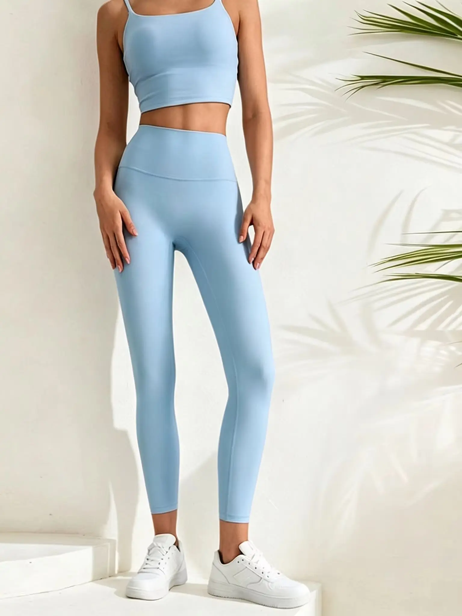 Hochwertige Damen-Fitness-Leggings mit Naked-Feeling, Weiche Workout-Yoga-Hosen, Energie-Gym-Tights zum Laufen – Detail 6