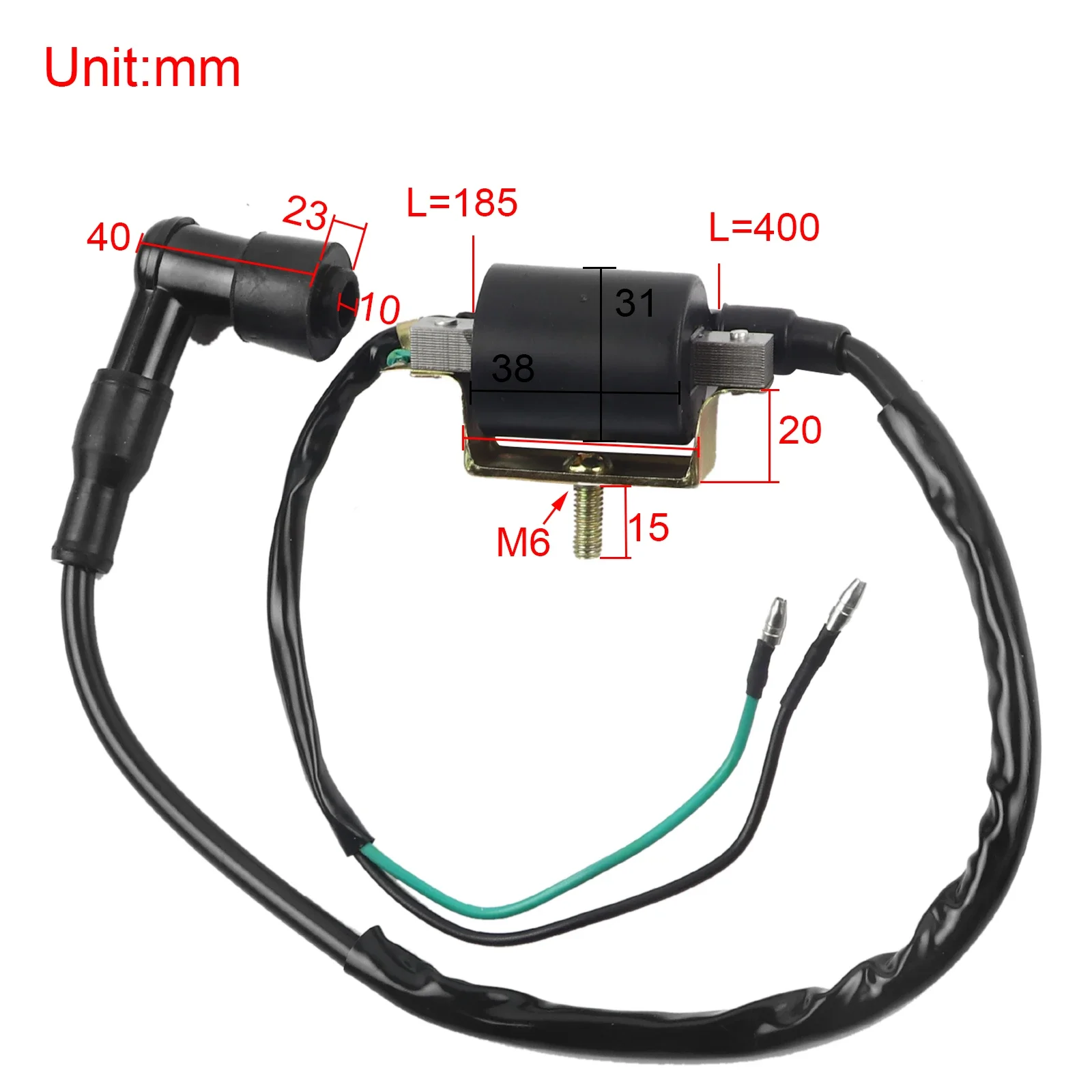 Ignition Coil for 50cc 70cc 90cc 110cc 125cc ATV Quad Dirt Bike Pit Bike Coolster 3050 Kids Quad 4 Wheeler Taotao Pocket Bike