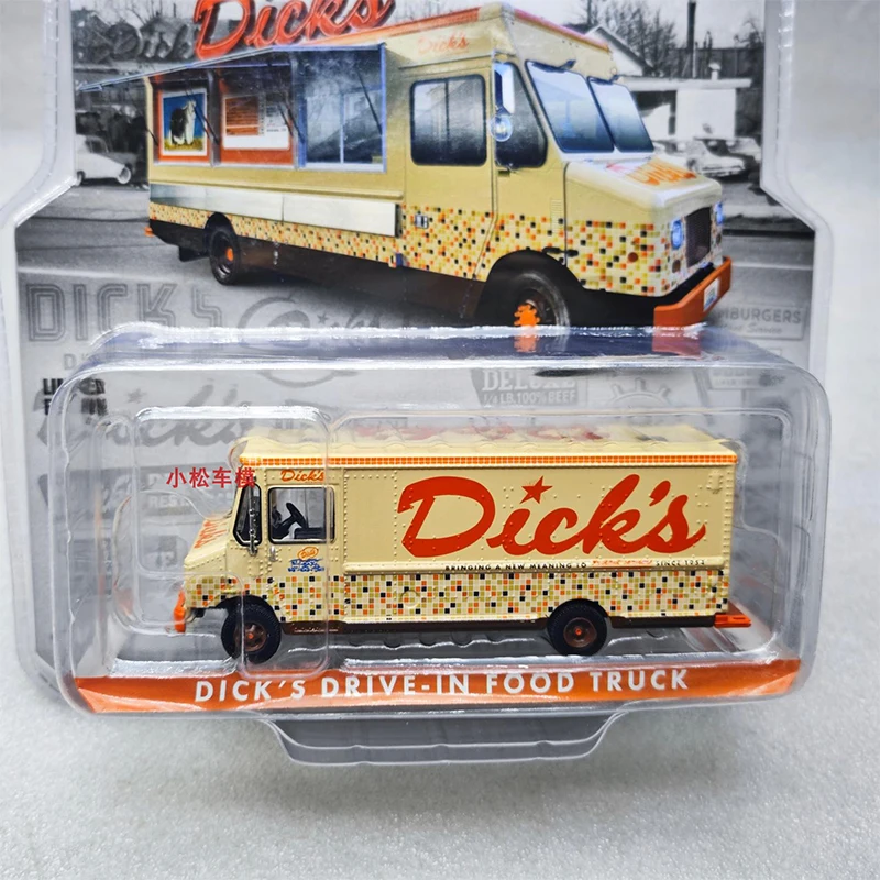 Greenlight 1:64 DICK DRIVE – IN FOOD TRUCK 51402-Serie Legierungsdruckgussmodell zum Sammeln von Ornamenten