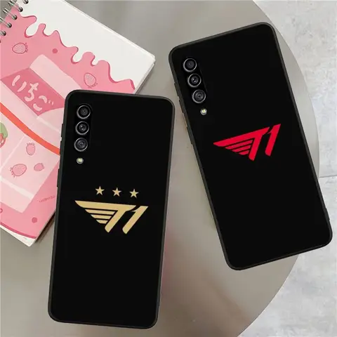 SKT 쿨 T1 휴대폰 케이스, 울트라 블랙 소프트 폰 커버, 삼성 갤럭시 S23 S22 S21 S10 S9 S8 플러스