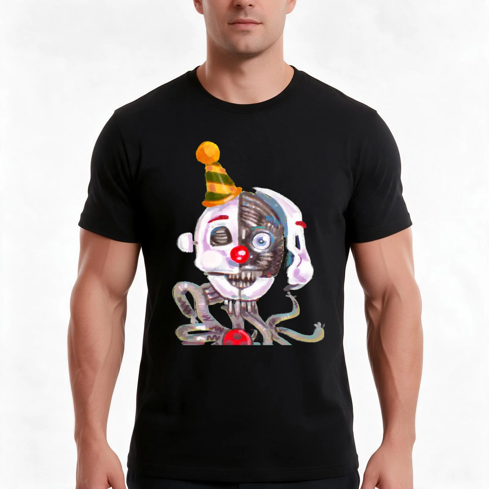 Ennard T-Shirt Summer Casual Cotton Tee Oversized Streetwear Tops Vintage Graphic Print Loose Fit Short Sleeve 100% Cotton