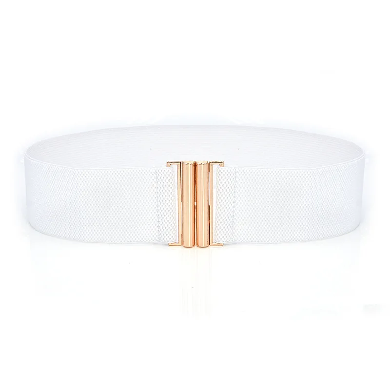 Four Seasons Casual Ladies' Elasticated Stretch Waist Band with Dress Fashion Rubber Belt New Decorative Belt Belts for Women