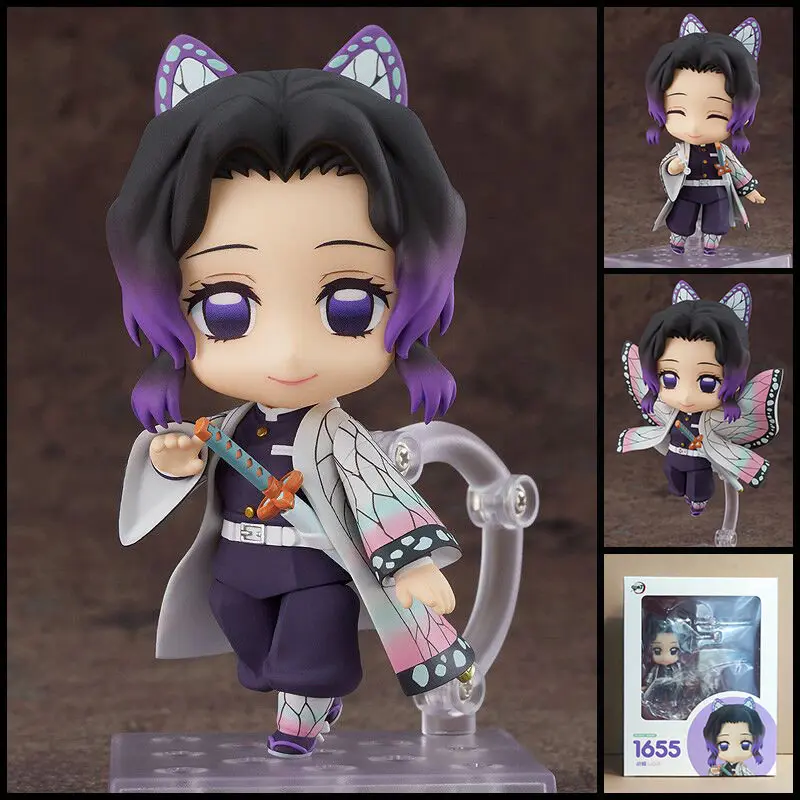 Nendoroid 1655 Kochou Shinobu, Figura de Acción de Anime con Rostro Intercambiable, Modelo Coleccionable, Estatua, Adorno de Escritorio, Regalo