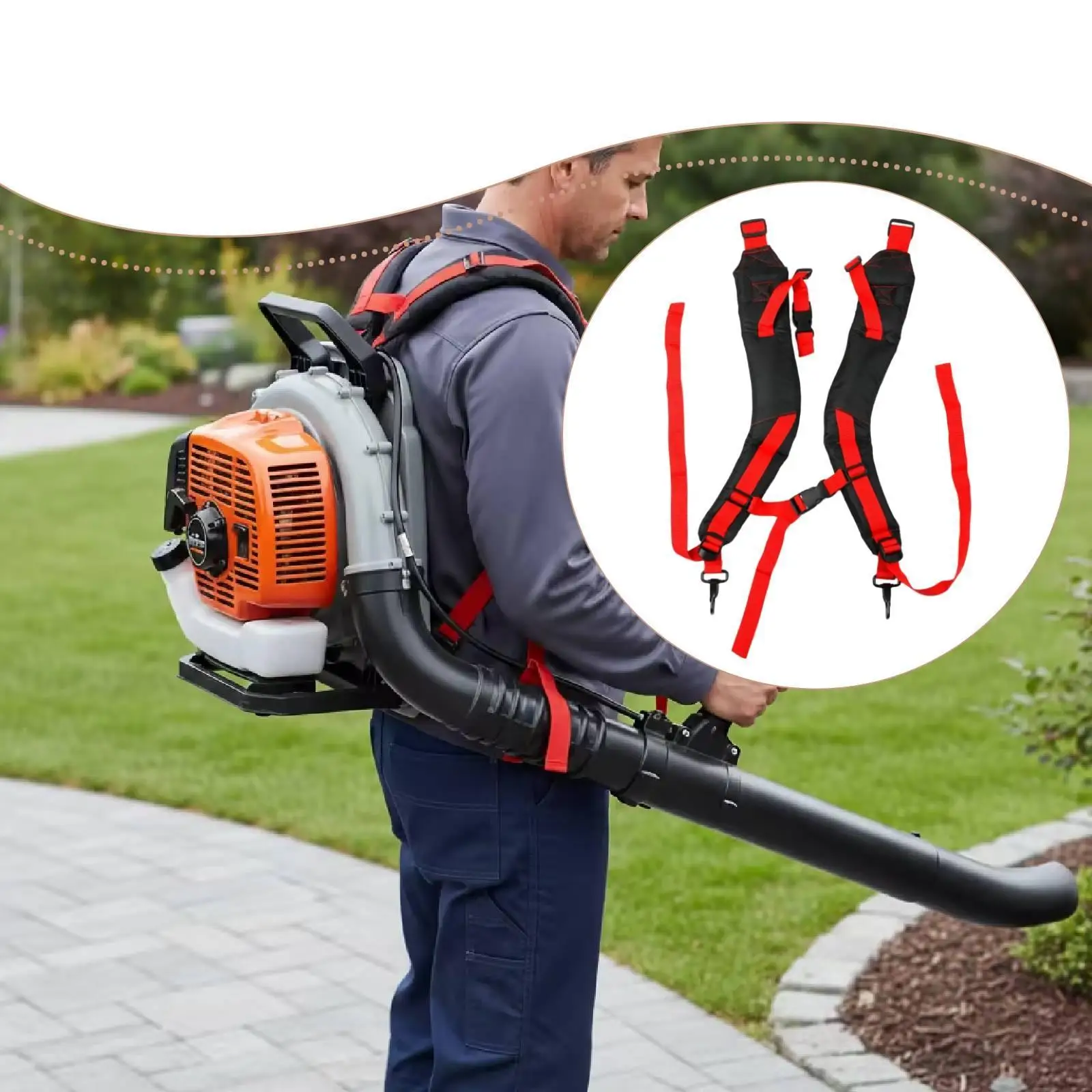 Backpack Blower Straps 727-05849 Left Right Blower Harness Kit Replace Convenient Parts High Performance Sturdy Premium