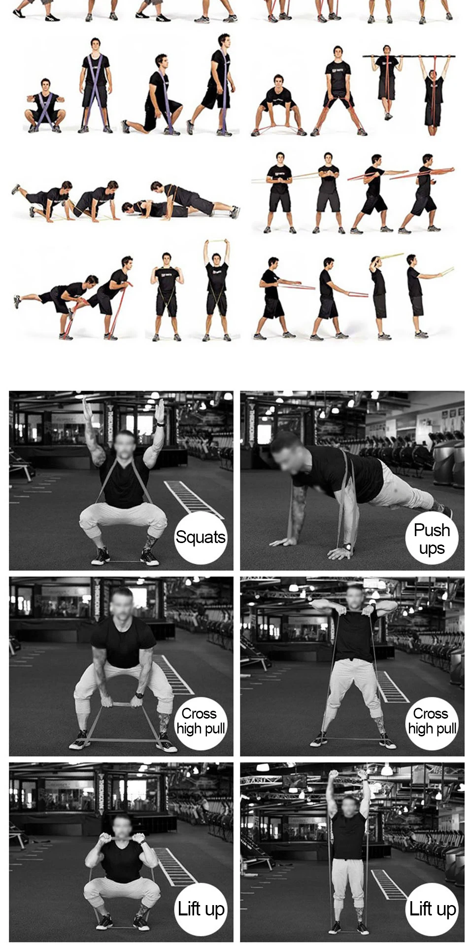AOLIKES Widerstandsband, hochziehbares Hilfsband, Stretchband, Widerstand, schwere Trainingsübung für Physiotherapie, Heimtraining – Detail 11