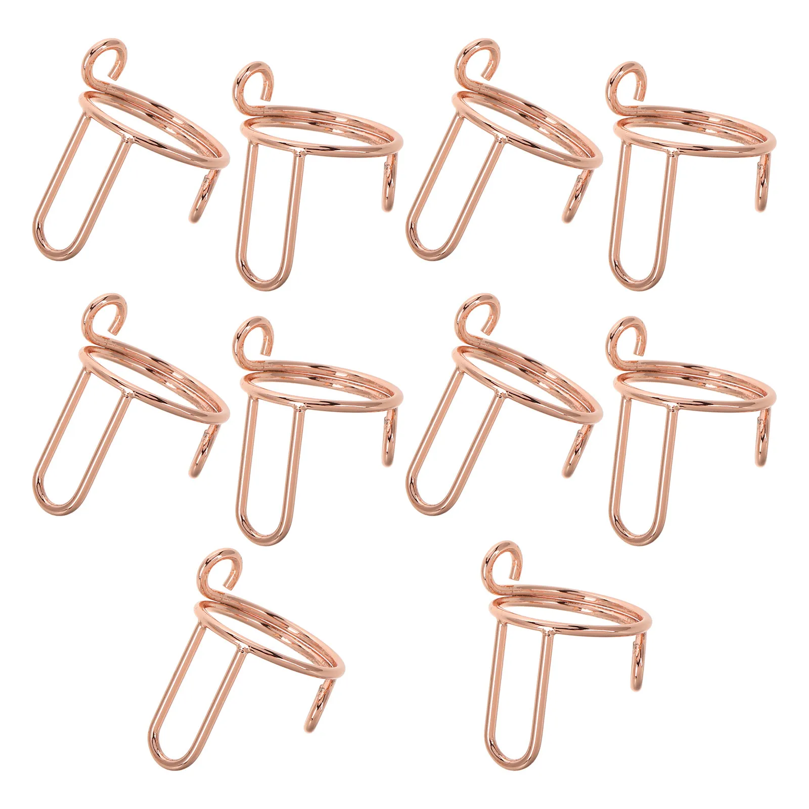 

10Pcs Removable Nail Rings Copper Based Fingertip Jewelry for Press on Nails Fashion Nail Cuff Decoration Set