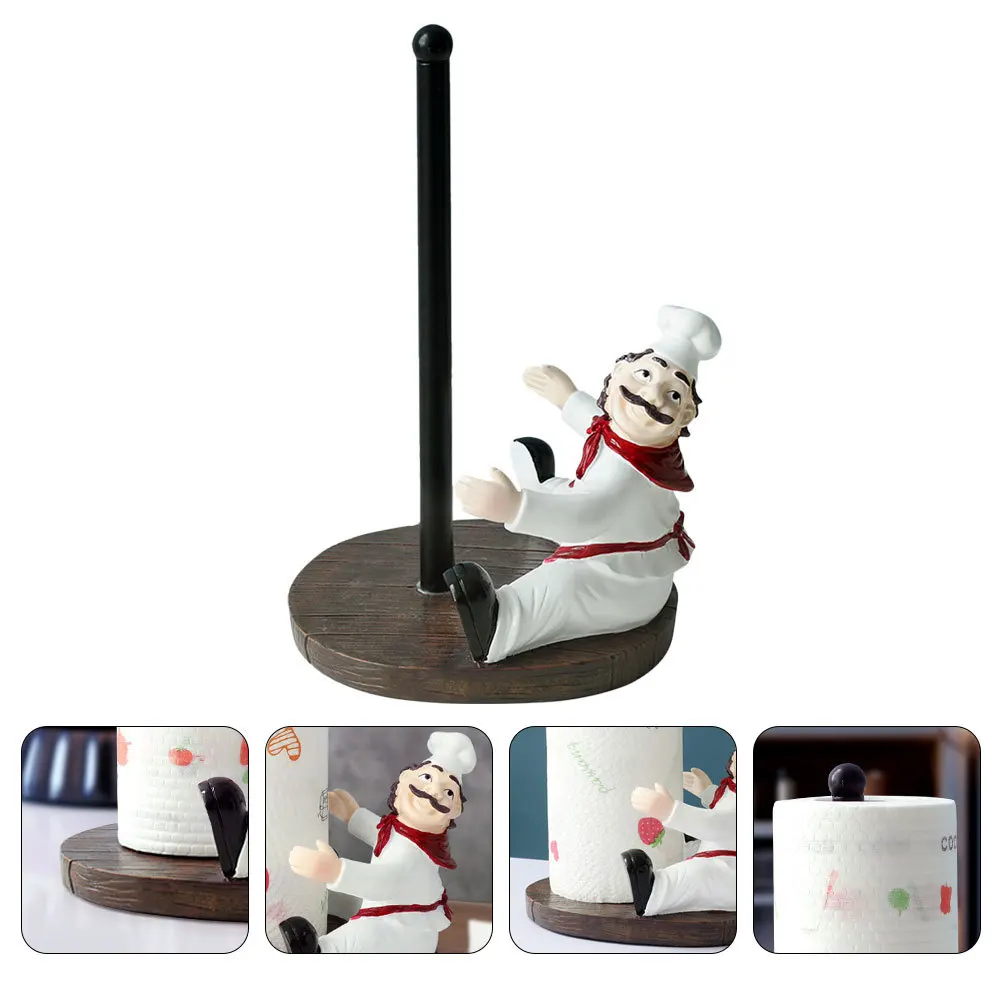 

1Pic Tissue Rack Resin Roll Paper Holder Upright Design Easy Access Paper Towel Stand for Kitchen Home Office Hotel