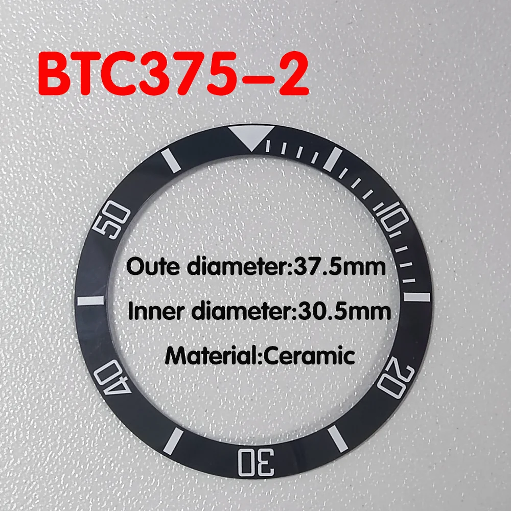 37.5mm watch ceramic/aluminum bezel accessories suitable for 40mm men\'s watch case modification bezel accessories