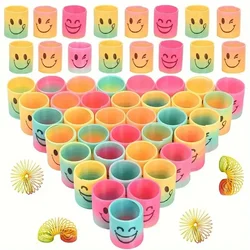 1/6/12PCS Rainbow Magic Springs Circle Toys Children Birthday Party Favors Giveaway Gifts Souvenir Kindergarten Guest