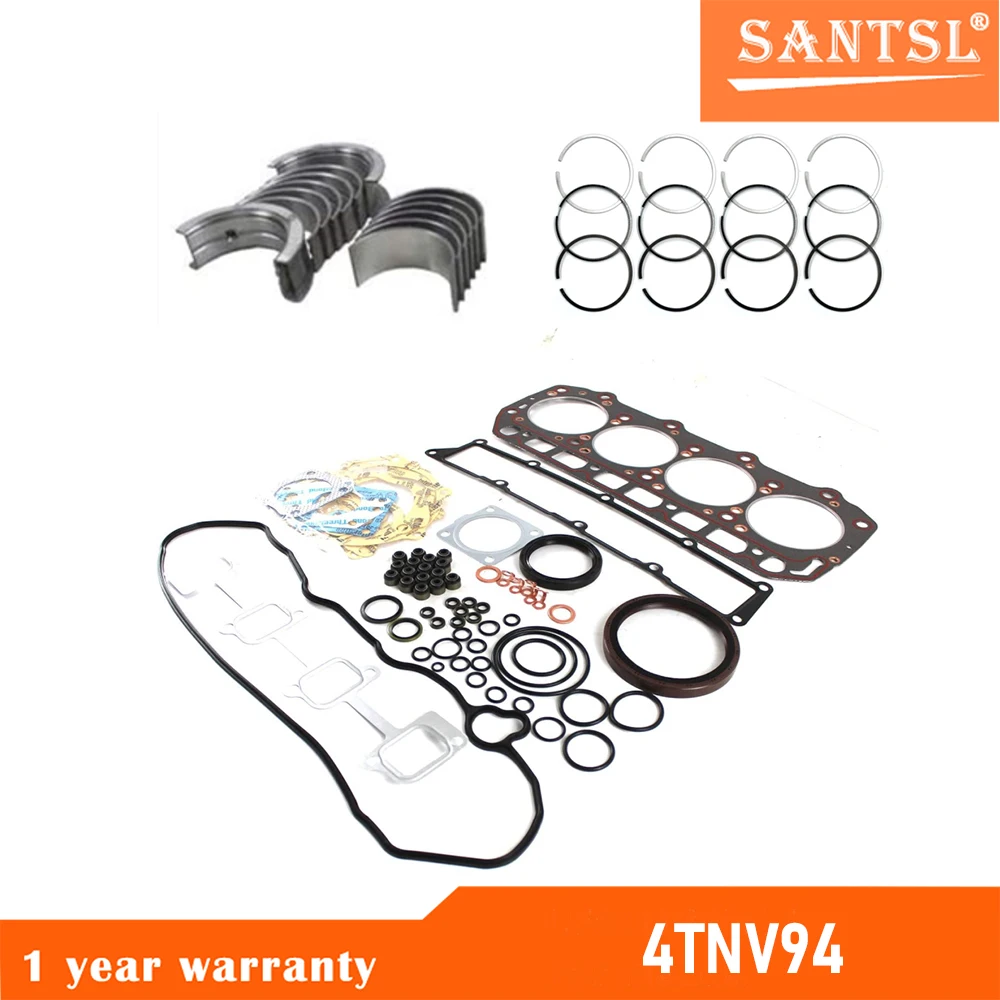 Overhaul Re-ring Kit 4TNV94 4TNV94T For Yanmar Engine Repair Part Gasket Bearing Auto Parts