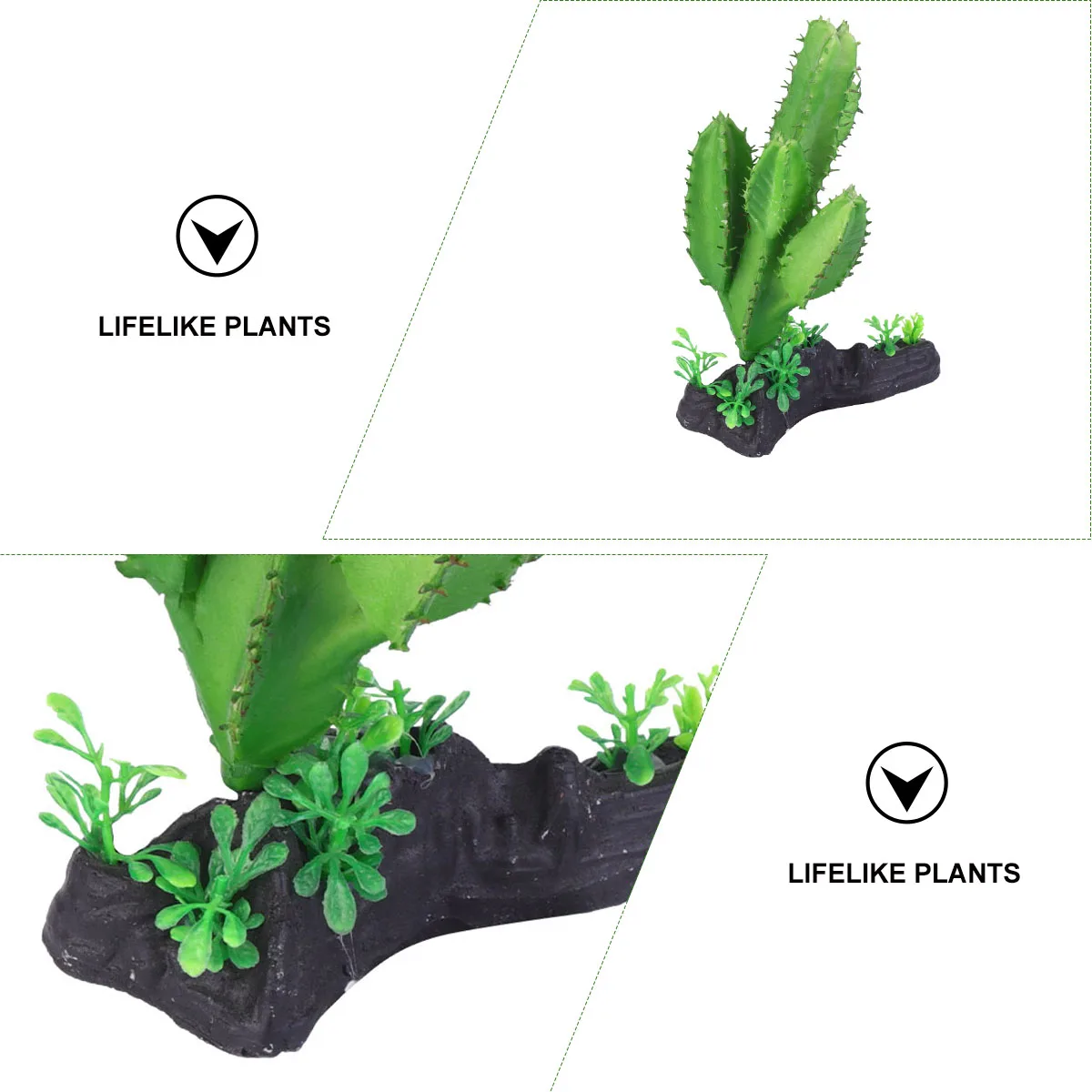 

Artificial Cactus Aquarium Plants Fish Tank Decoration Underwater Simulation Plant Plastic Succulent Green Fake Bonsai