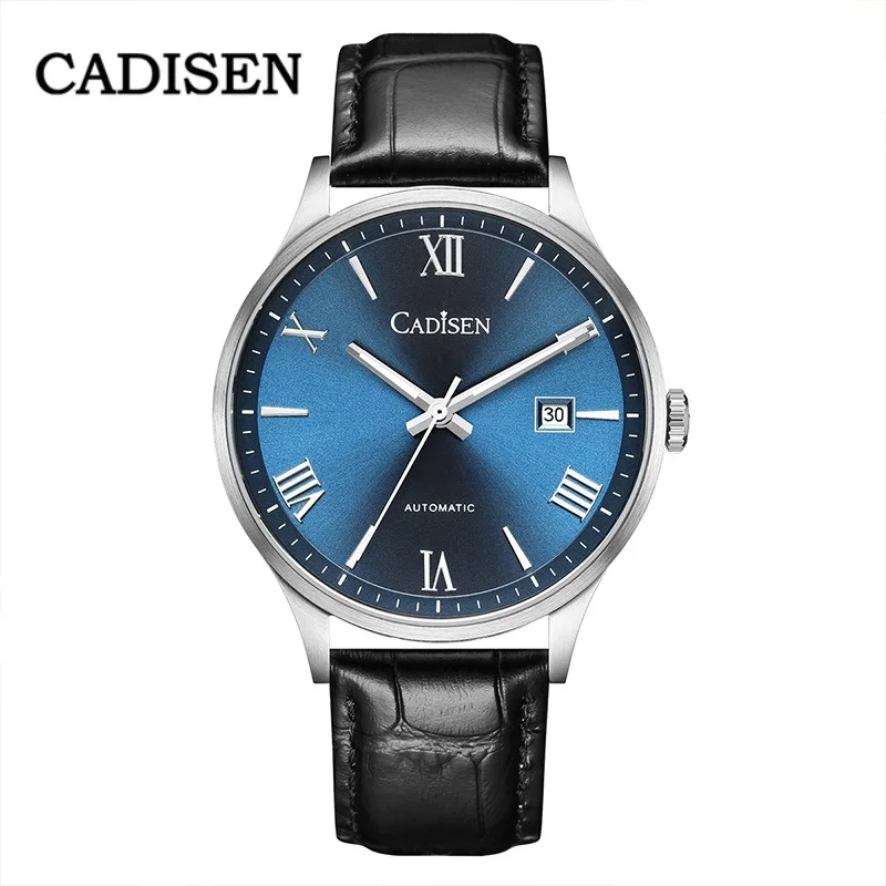 2023 NEW CADISEN Business Men Mechanical Watches MIYOTA 8215 Luxury Sapphire Glass Waterproof Automatic Leather strap Watch Men