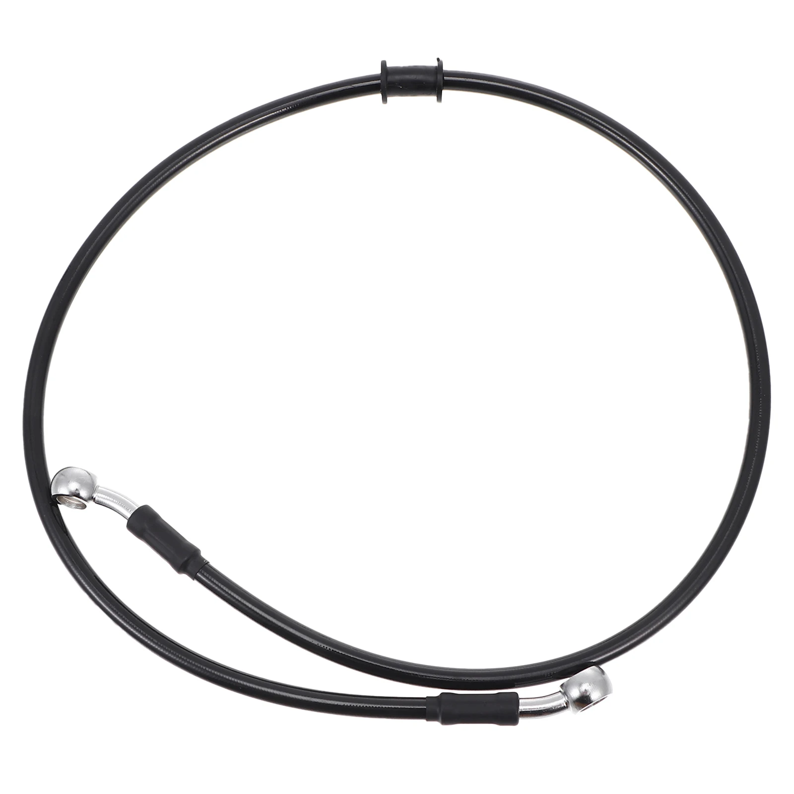 

Motorcycle Brake Hose Line Hydraulic System Durable Black Bike Wire Nylon Core Iron Fittings Long Use Easy Install Stable
