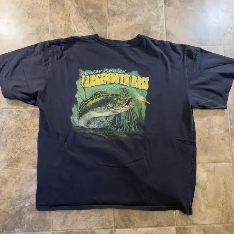 Vintage Largemouth Bass Master Angler Fish T Shirt Lure 2Xl 28X30 Fishing Nature