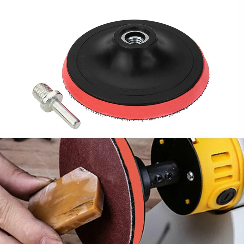 Angle Grinder Sanding Disc Remove Rust Fixed Bit Adapter Hook And Ring Back Pad Plastic/Rubber Diameter: 125mm