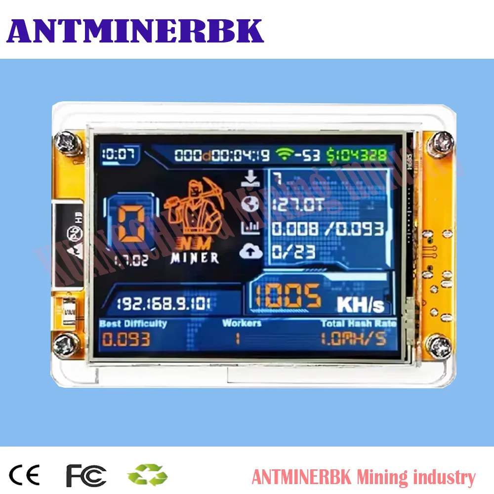 

Solo Lottery 1010KH/s Bitcoin NMMiner NerdMiner V2 Hashrate Lucky Miner ESP32 2.8inch Smart Display Crypto ESP32-2432S028R DROOM