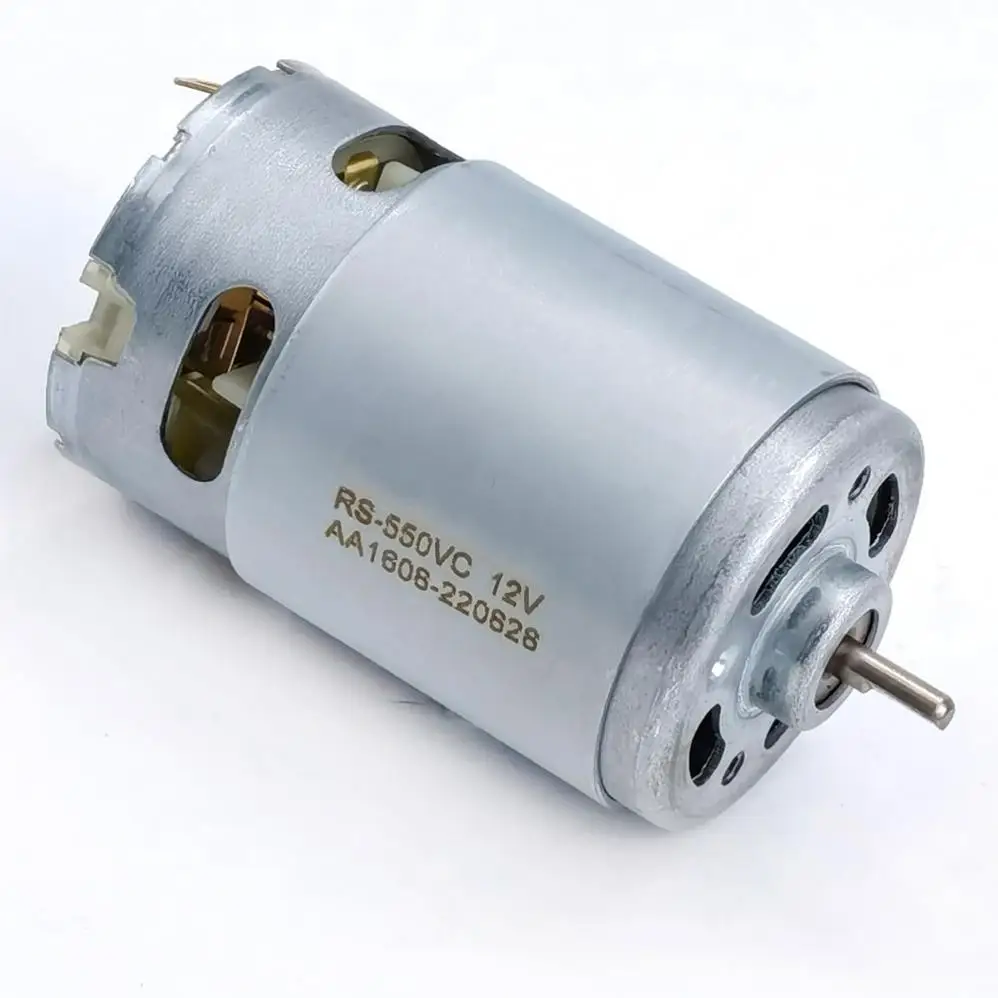 Motor de CC RS550 12-21V para taladro eléctrico de litio, herramienta eléctrica con salida de eje D