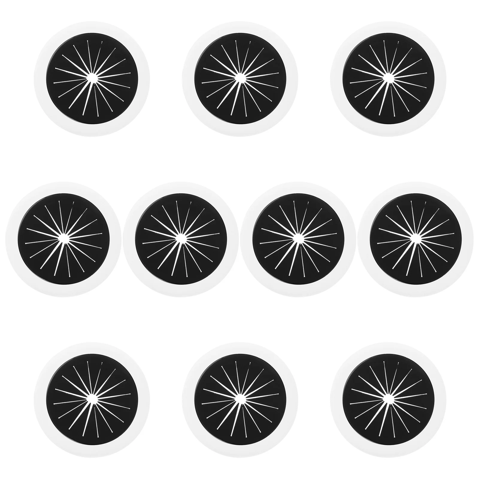 10 قطعة كابل مكتب مستدير جروميت غطاء ثقب بلاستيكي سطح المكتب سلك ثقب المنظم طاولة مكتبية إدارة الكبلات سلك مرن الحبل #1